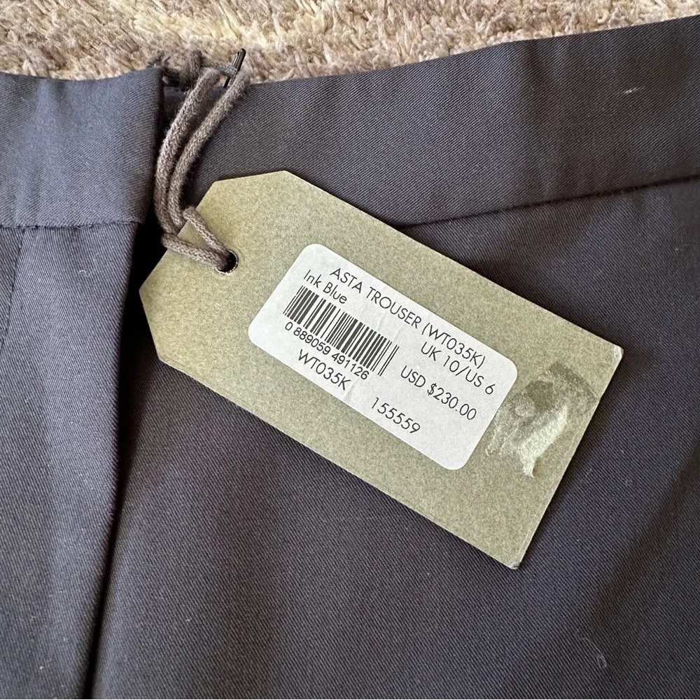 NWT All Saints Asta Trouser Pants Ink Blue US Women’s 6 - Picture 4 of 9